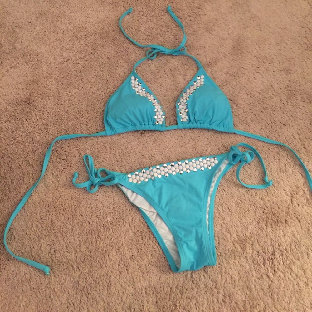 Micheal kors aqua blue bikini - Picture 2 of 5